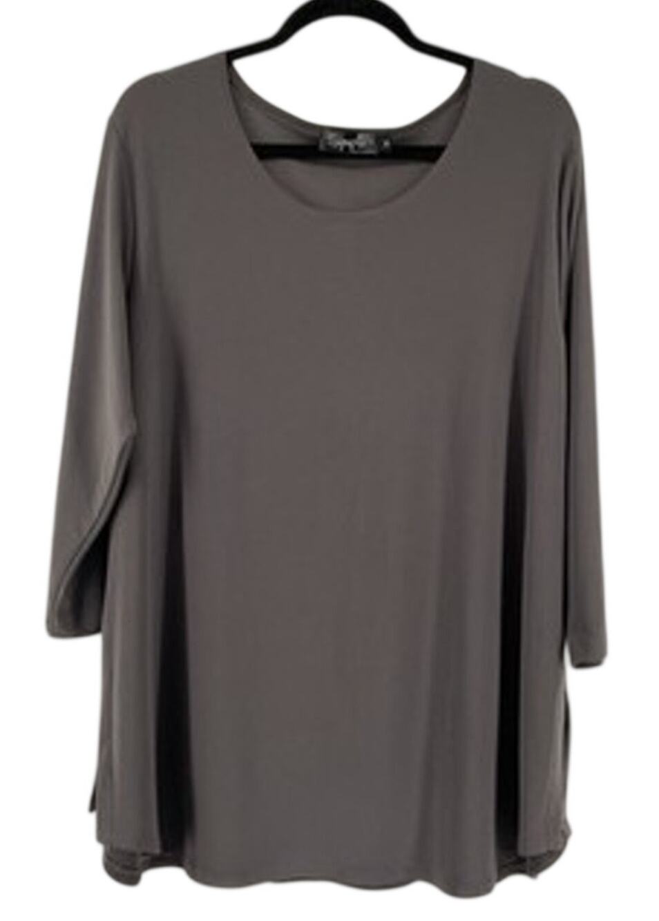 Sympli Jersey Knit Stretch Lagenlook Minimalist Top Womens Size 16